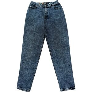 Sasson Dark Acid Wash High Waist Tapered Jeans Vintage 80s 90s Fits 26/27